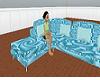 BLUE SWIRL COUCH