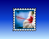 {T}white flower stamp