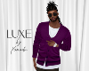 LUXE Men Cardigan Grape