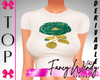 Teal Rose Crop Top