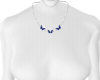 H' Blue Butterfly Neck