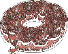 Donut glitter sticker