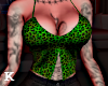 green leopard top