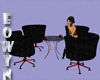 *E* BLK RED CLUB CHAIRS