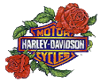 Harley Logo with Roses