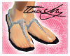 -TT- Gray Flat Sandals