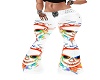 rainbow skull pants