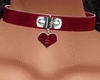 Red I Love You Collar