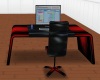 Black Red Computer Desk