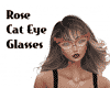 Red Rose Cat Eye Glasses
