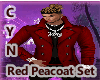 Red Peacoat Set