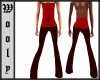 Full fit top pants  red