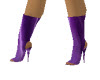 lilac satin boots