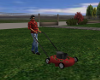 Animated Lawnmower Red
