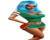 GREEN AND RED SHORTS