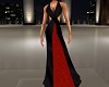 Black Red Silk Gown