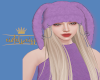 e_purple fur hat