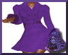 Purple Suede Suit W/Fur