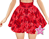 rose skirt red