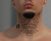 Mask Neck Tattoo