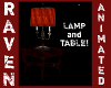 REDWOOD Lamp & Table!