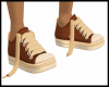 GIRLS BRWN UNTIED SHOES