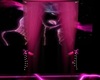 pink and black curtains