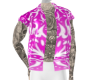pink and white top