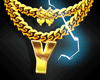 #GOLD NECKLACE 2 CHAINS