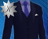 {K} Office Blue Suit Top