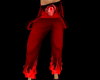 DJ skull pants red F