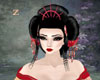 Geisha Hair BLK RED Oran