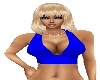BLUE HALTER TOP