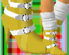 bb* gold strapped boots
