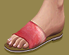Coral Dyed Flat Sandals