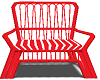 rattan chair red