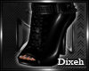 |Dix| Black PVC Heels
