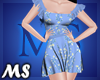 MS Flowers Blue Dress