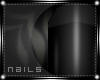 |D| Black PVC Nails