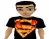 Flaming Superman T-shirt