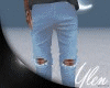 :YL: Ripped Jeans L Blue