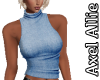 AA Blue Denim Turtleneck