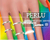 [P]Pride Nails Rings | O