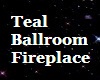 V Teal Ballroom Fireplac