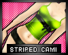 * Striped cami - green