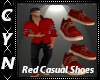 Red Casual Shoes