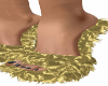Gold Fluffy Heels