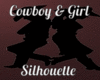 Cowboy & Girl Silhouette