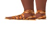 argyle orange sandals