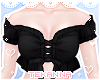 [T] Frilly top Black